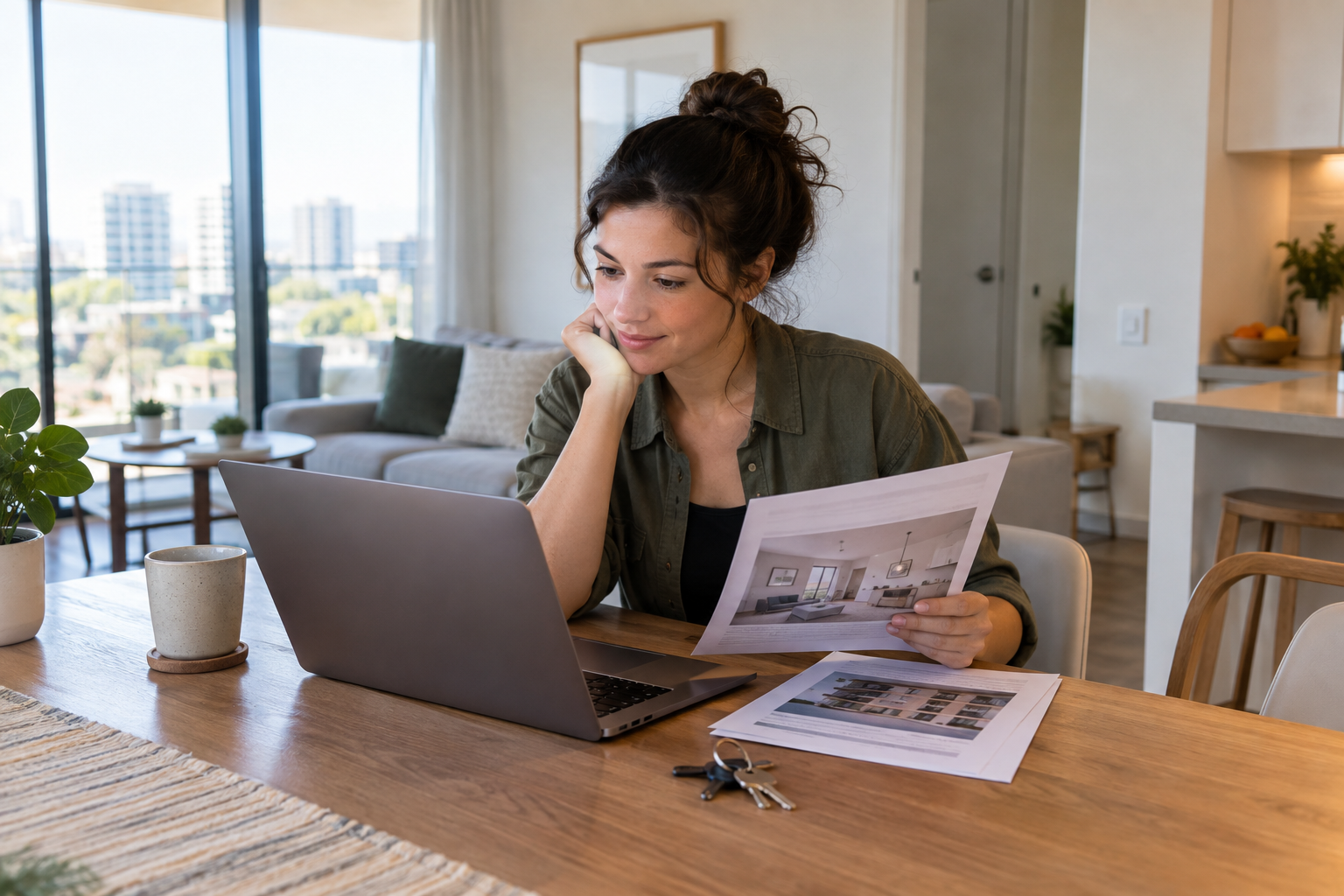 Teacher comparing housing options